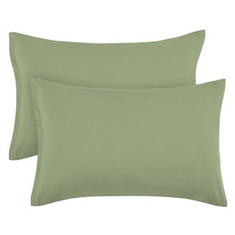 2 pc Zippered Soft Microfiber Pillow Cases Travel 14"x20"