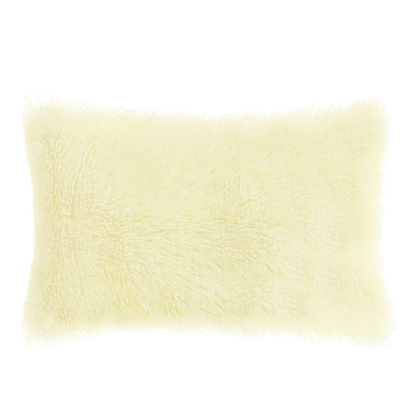 Faux Fur Fluff Throw Pillow Cover for Sofa Couch 12"x20"