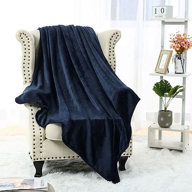 Flannel Fleece Blanket for All Seasons Luxury Comfy for Couch Full 78"x90"