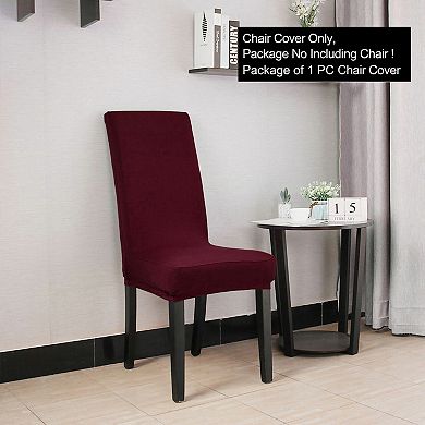 Polyester Spandex Stretch Removable Solid Dining Chair Cover