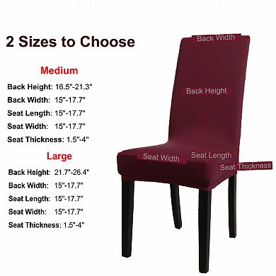 Polyester Spandex Stretch Removable Solid Dining Chair Cover