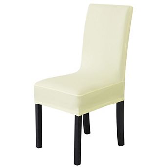 Polyester Spandex Stretch Removable Solid Dining Chair Cover