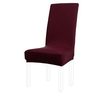 Polyester Spandex Stretch Removable Solid Dining Chair Cover
