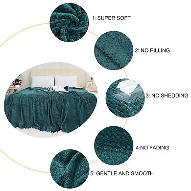 Luxury Soft Flannel Fleece Blanket Chevron Pattern Bed Sofa Throw Couch Cover Twin 60"x78"