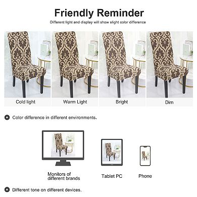 Removable Stretch Dining Chair Cover Protector Short Seat Slipcover