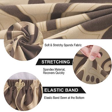 Removable Stretch Dining Chair Cover Protector Short Seat Slipcover