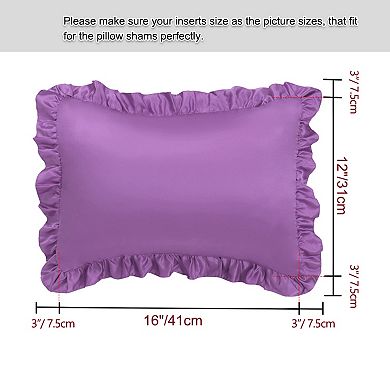 Set of 2 Luxurious Cool Silky Oxford Pillow Covers with Envelope Closure Boudoir 12" x 16"