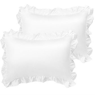 Set of 2 Luxurious Cool Silky Oxford Pillow Covers with Envelope Closure Boudoir 12" x 16"