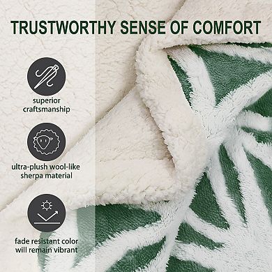 Sherpa Fleece Blanket Soft Throw Blanket Dual Sided Blanket for Couch Sofa Bed Twin 60"x80"