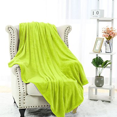 Flannel Fleece Blanket for All Seasons Luxury Comfy for Couch Twin 60"x78"