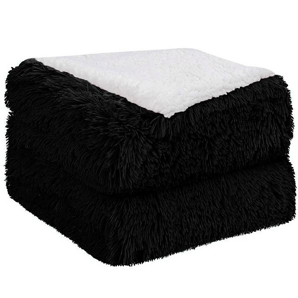 Luxury Shaggy Faux Fur Blanket Soft Warm Sherpa Throw for Sofa Couch
