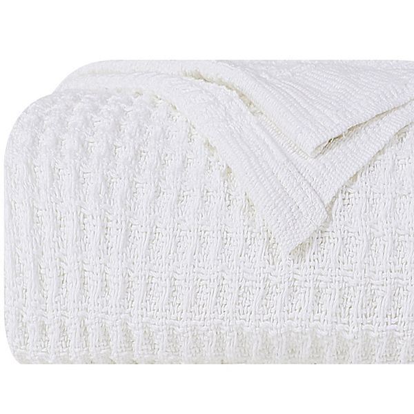 100 Cotton Thermal Blanket Soft Lightweight Knit Throw Blanket Waffle