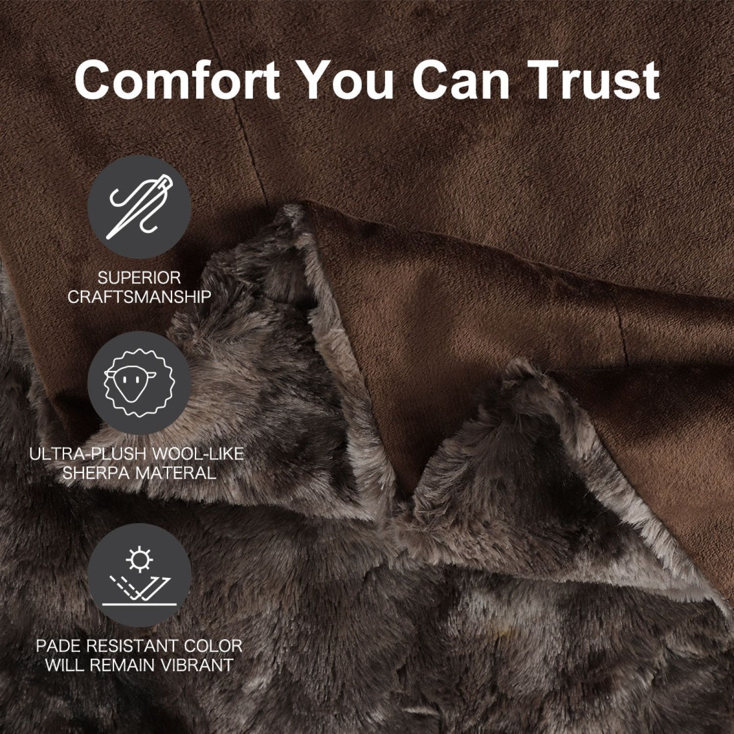 PiccoCasa Luxury Faux Fur Bed Blanket 60"x 78" Throw Blankets For Couch Bed Dark Gray 0a94ccd8 0750 43bd Aa0c C7f14628a6d5.c2c63ccf4b6a34261915126e297fe414