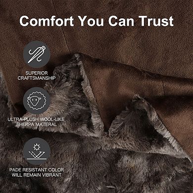 Luxury Soft Shaggy Faux Fur Blanket Reversible Tie-dye Throw for Sofa Couch Bed Twin 60"x77"