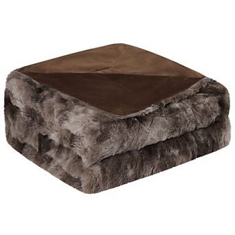 Luxury Soft Shaggy Faux Fur Blanket Reversible Tie-dye Throw for Sofa Couch Bed Twin 60"x77"