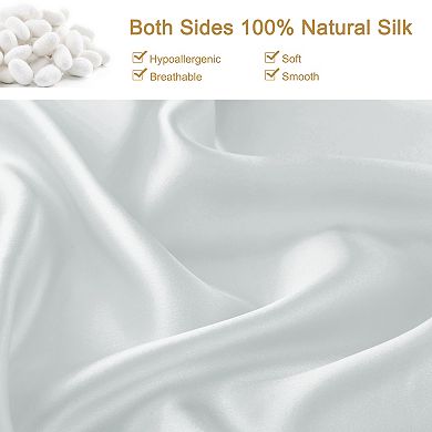 19 Momme Silk Pillowcase with Eye Cover Set Standard 20" x 26"
