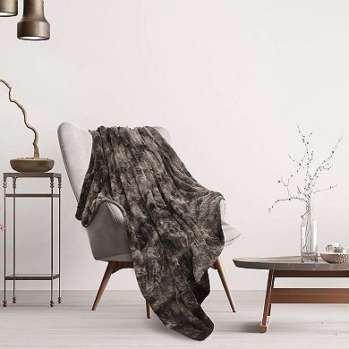 Double-Sided Faux Fur Throw Blanket Throw 50"x60"