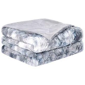 Double-Sided Faux Fur Throw Blanket Throw 50"x60"