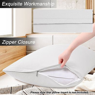 Pillow Cases Zipper Covers Egyptian Cotton For Hair and Skin 20"x54"