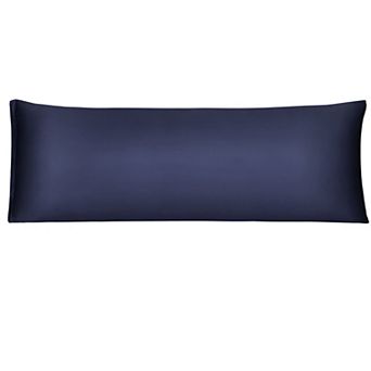 Satin Solid Silky Long Pillow Covers with Zipper Closure Body 20" x 60"