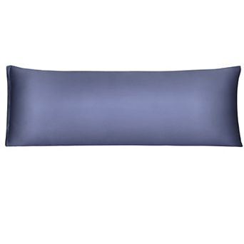 Satin Solid Silky Long Pillow Covers with Zipper Closure Body 20" x 60"