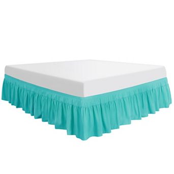 Bed Skirt Polyester Brushed Elastic Dust Ruffles 16 Inch Drop King 78" x 80"