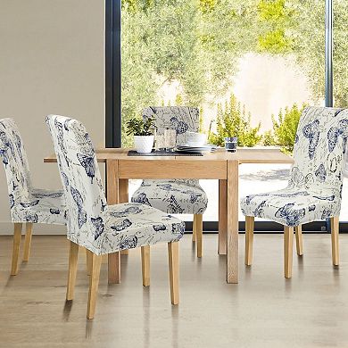 1Pcs Anti Wrinkle Spandex Stretch Dining Chair Covers Butterfly Pattern