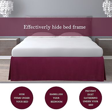 Pleated Ruffle Bed Skirts with 14" Drop, Queen 60" x 80"