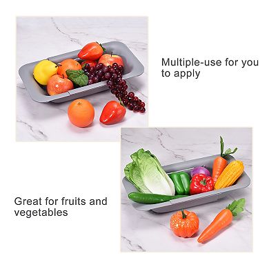 Collapsible Colander Kitchen Over the Drain Strainer Extendable Basket