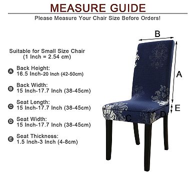 Stretch Chair Cover Vintage Style Floral Printed Seat Slipcover