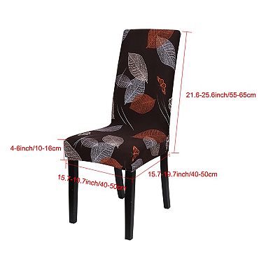 Floral Print Spandex Chair Cover for Dining Room Seat Slipcover