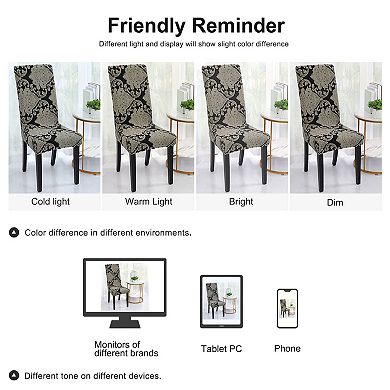 Spandex Stretch Removable Washable Dining Room Stool Chair Cover Slipcover