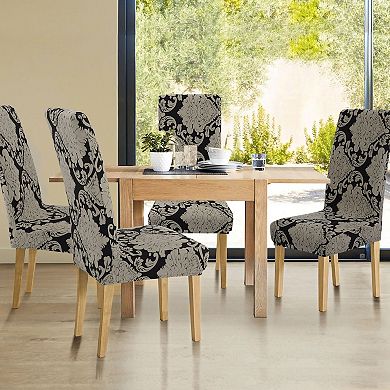 Spandex Stretch Removable Washable Dining Room Stool Chair Cover Slipcover
