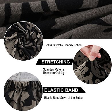 Removable Stretch Dining Room Chair Cover Protector Short Seat Slipcover