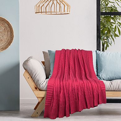 100% Cotton Blanket Soft Cable Knit Throw Bed Decoration Bedding Blankets Twin 60"x78"
