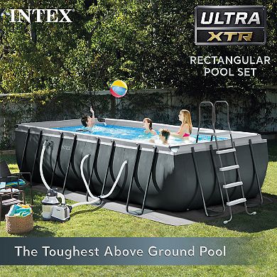 Intex 18' X 9' X 52" Ultra Xtr Rectangular Frame Swimming Pool Set With Pump