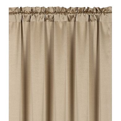 Kate Aurora Basic Faux Silk Rod Pocket Shimmery Sheer Single Window Curtain Panel