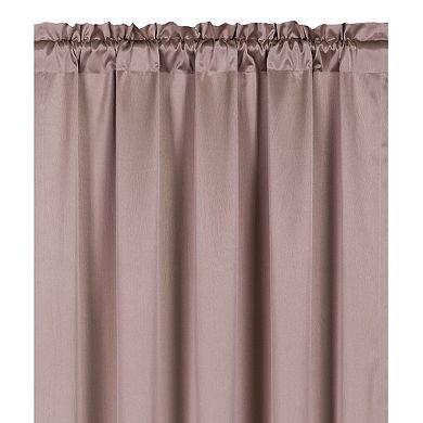 Kate Aurora Basic Faux Silk Rod Pocket Shimmery Sheer Single Window Curtain Panel