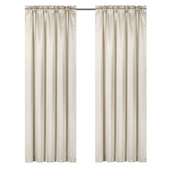 Kate Aurora Basic Faux Silk Rod Pocket Shimmery Sheer Single Window Curtain Panel