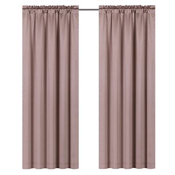 Kate Aurora Basic Faux Silk Rod Pocket Shimmery Sheer Single Window Curtain Panel