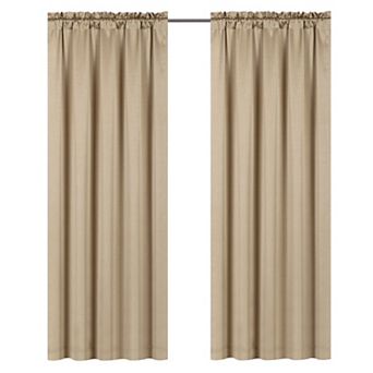 Kate Aurora Basic Faux Silk Rod Pocket Shimmery Sheer Single Window Curtain Panel