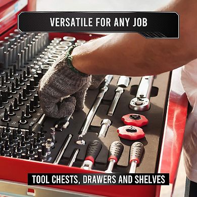 Precision Defined Professional Grade Tool Box Liner, Non-slip Drawer Liner, 16" X 16 Ft Black