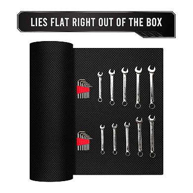 Precision Defined Professional Grade Tool Box Liner, Non-slip Drawer Liner, 16" X 16 Ft Black