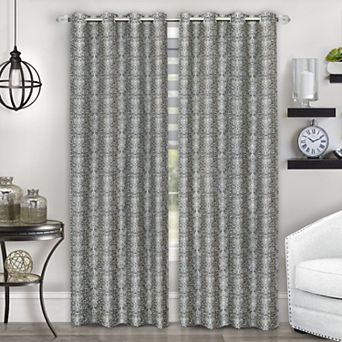 Kate Aurora Safari Living 2 pc Python Room Darkening Grommet Top Curtain Panels