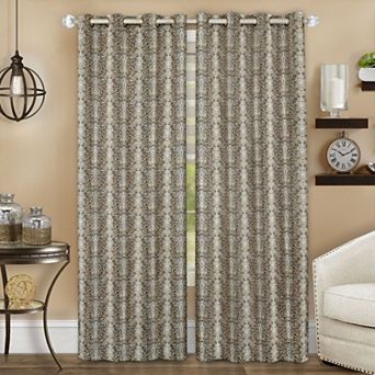 Kate Aurora Safari Living 2 pc Python Room Darkening Grommet Top Curtain Panels