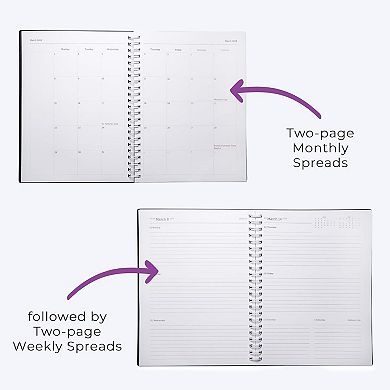 Walldeca 2024 Annual Weekly Planner, Weekly & Monthly Planner, Jan 2024 - Dec 2024 , Flexible Cover