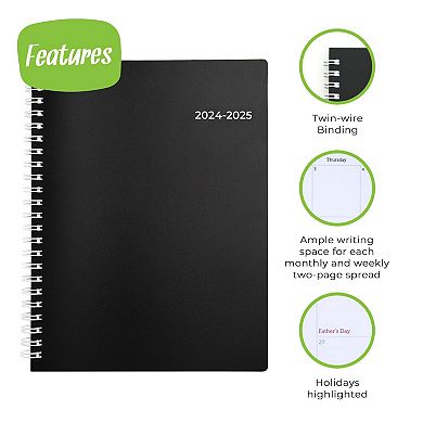 Walldeca 2024 Annual Weekly Planner, Weekly & Monthly Planner, July 2024 - Dec 2025 8.5 X 11 Inch