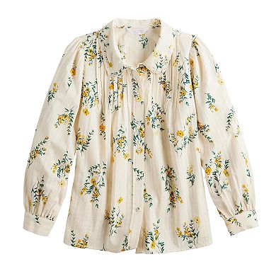 Women's LC Lauren Conrad Peter-Pan Collar Button Front Shirt