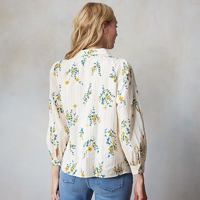 Women's LC Lauren Conrad Peter-Pan Collar Button Front Shirt