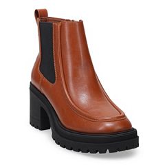 Kohls red ankle boots sale